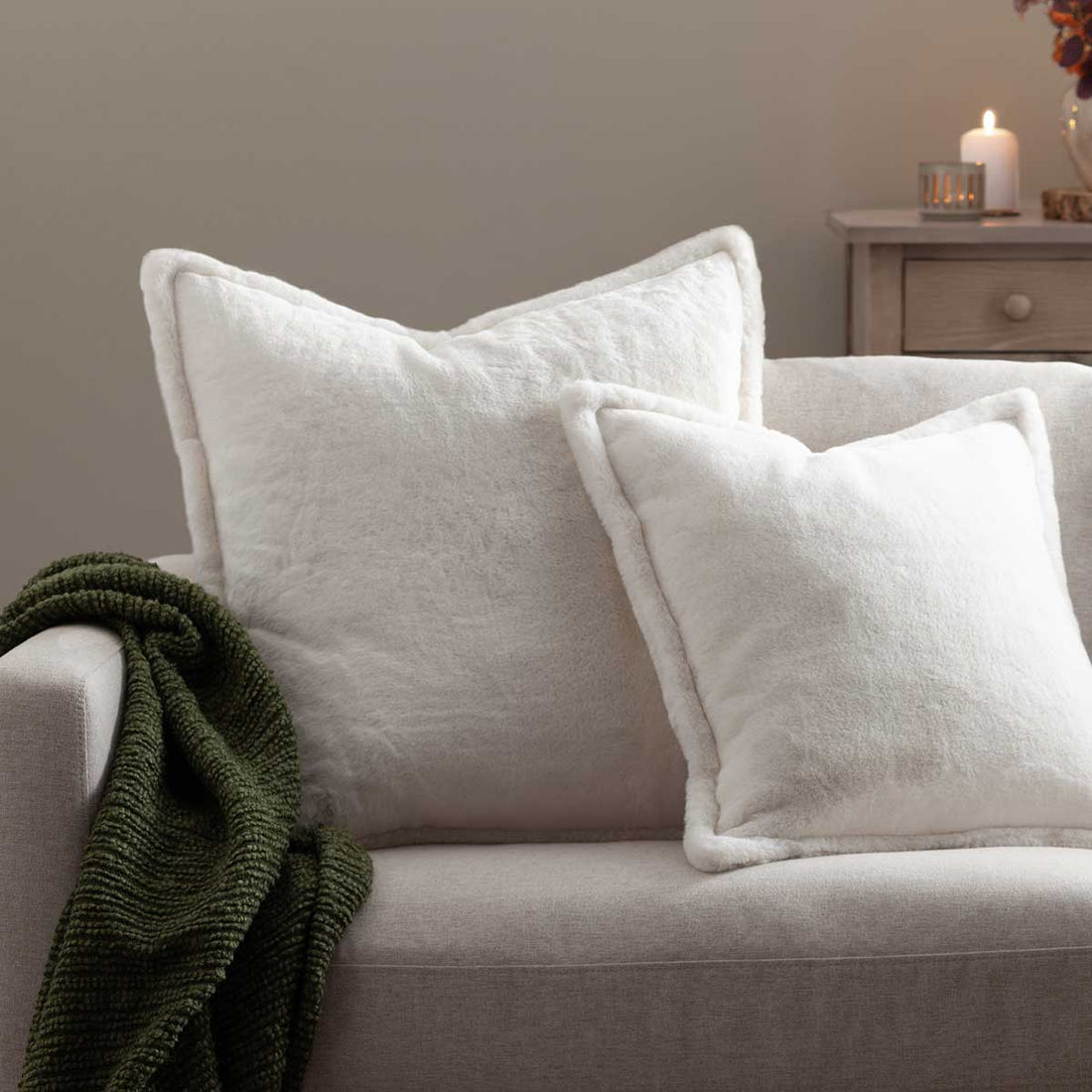 Kallu Ecru Cushion Cover or Filled Cushion