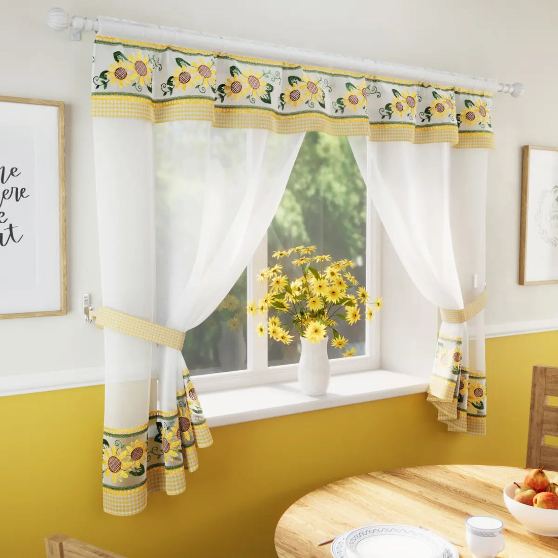 Keswick Window Curtain Set Voile Yellow