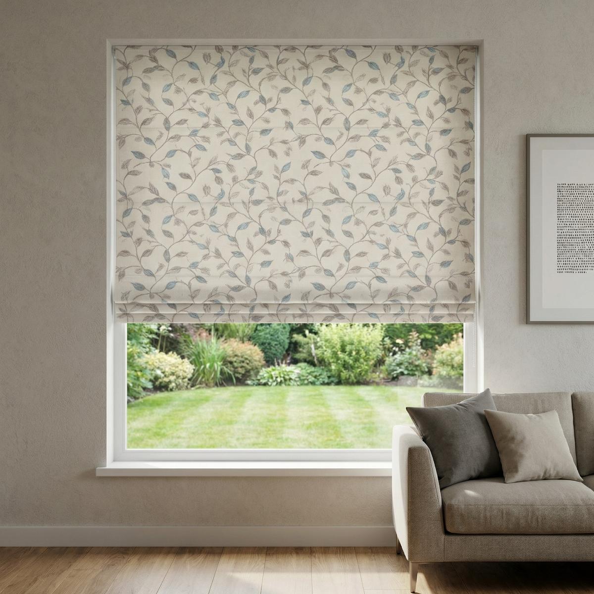 Kew Made to Measure Roman Blind Blue