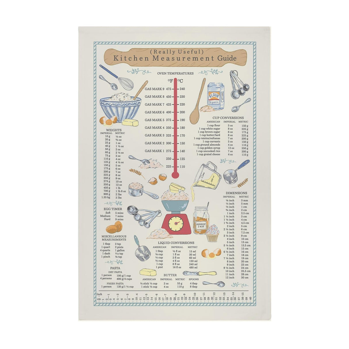 Ulster Weavers Kitchen Measurements 100% Cotton Tea Towel