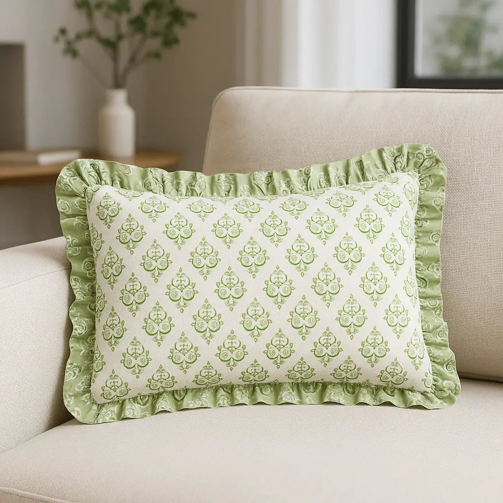 Krissa Block Cushion Cover / Filled Cushion 16" x 24" (40cm x 60cm) by furn.