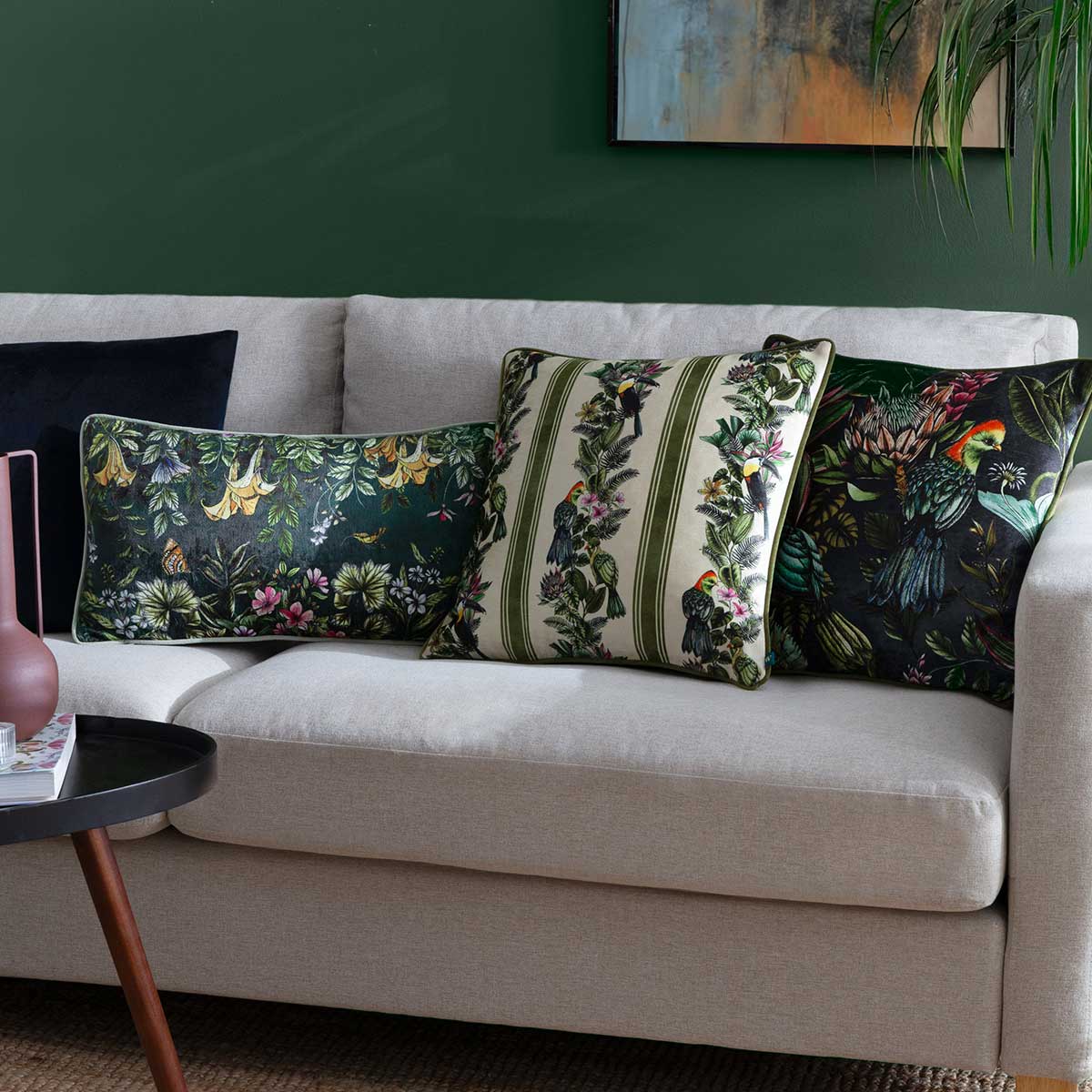 Leilani Cushion Cover / Filled Cushion 17" x 17" (43cm x 43cm) by Wylder Tropics 2