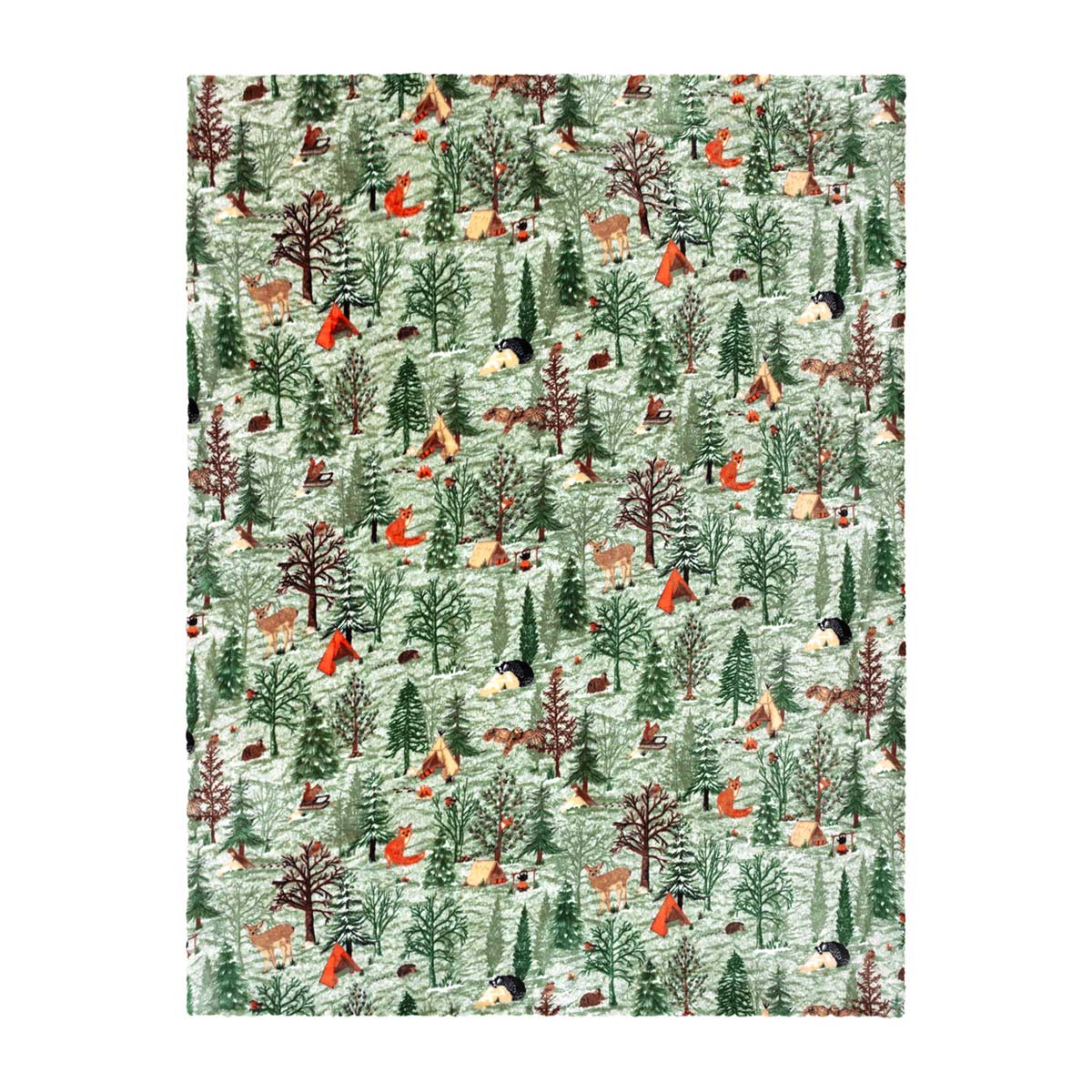 Lodge Wood Sherpa Throw Blanket 130cm x 150cm by furn.