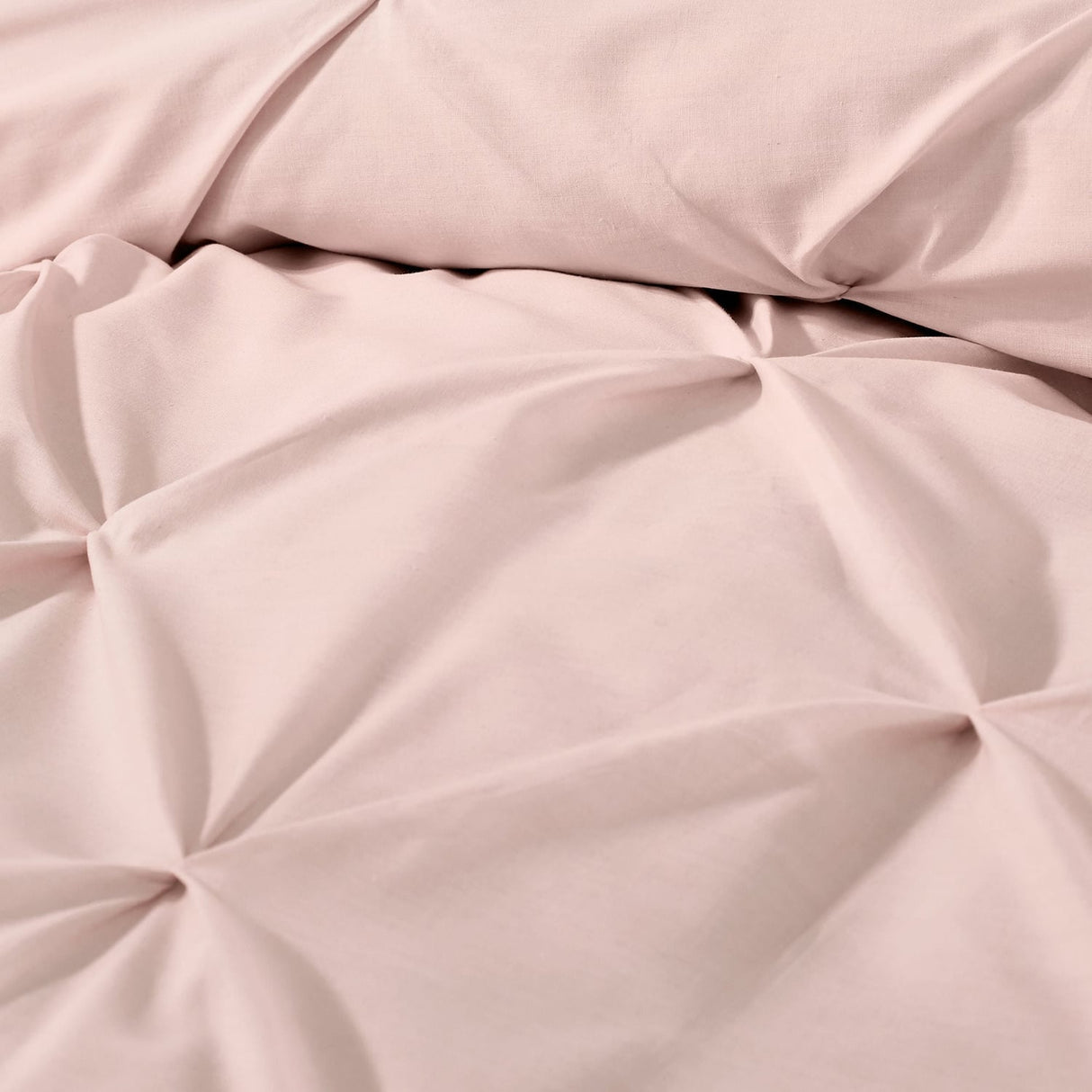 Lara Plain Dye Easy Care Duvet Cover Set - Blush - Lara Duvet Cover Set In Blush 3