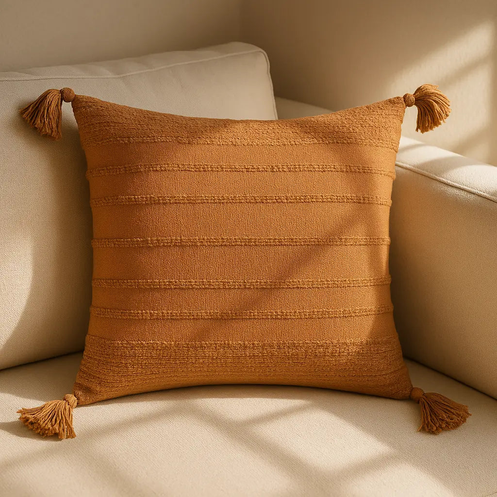 Larch Ginger Cushion Cover or Filled Cushion 45cm x 45cm