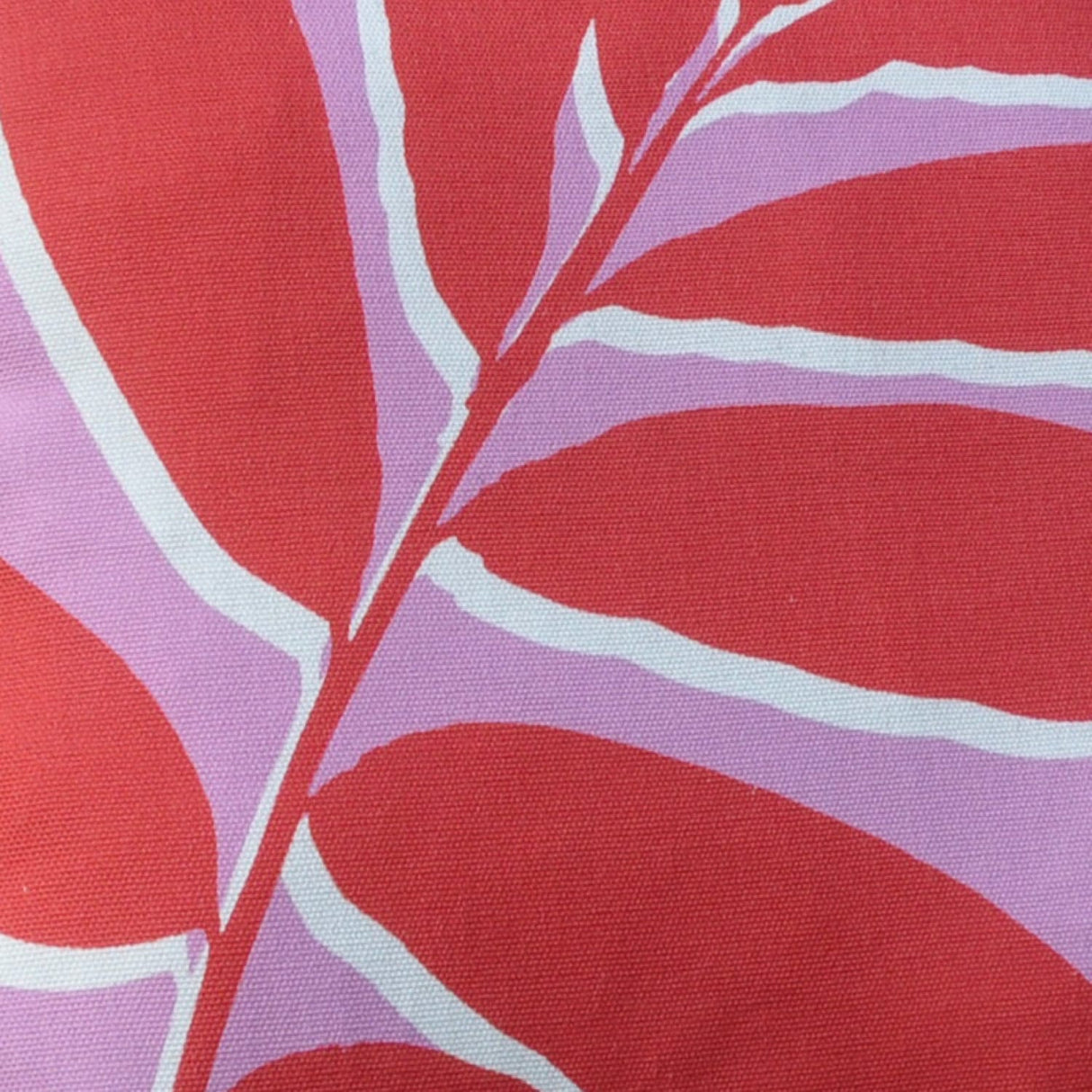 Leaf Outdoor Cushion Cover Water Resistant 43cm x 43cm - Pink - Leaf Print Outdoor Cushion In Pink 43 X 43Cm 3
