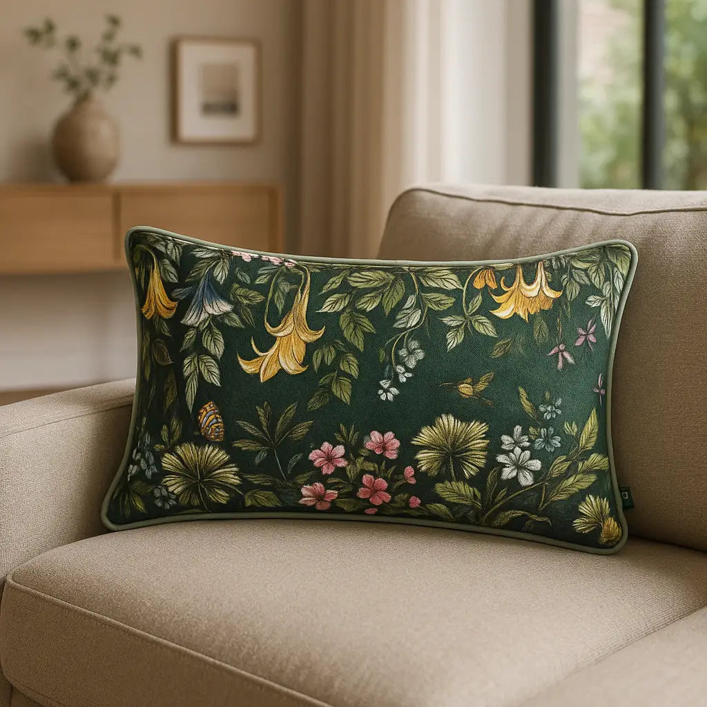 Leilani Cushion Cover / Filled Cushion 12" x 20" (30cm x 50cm) by Wylder Tropics