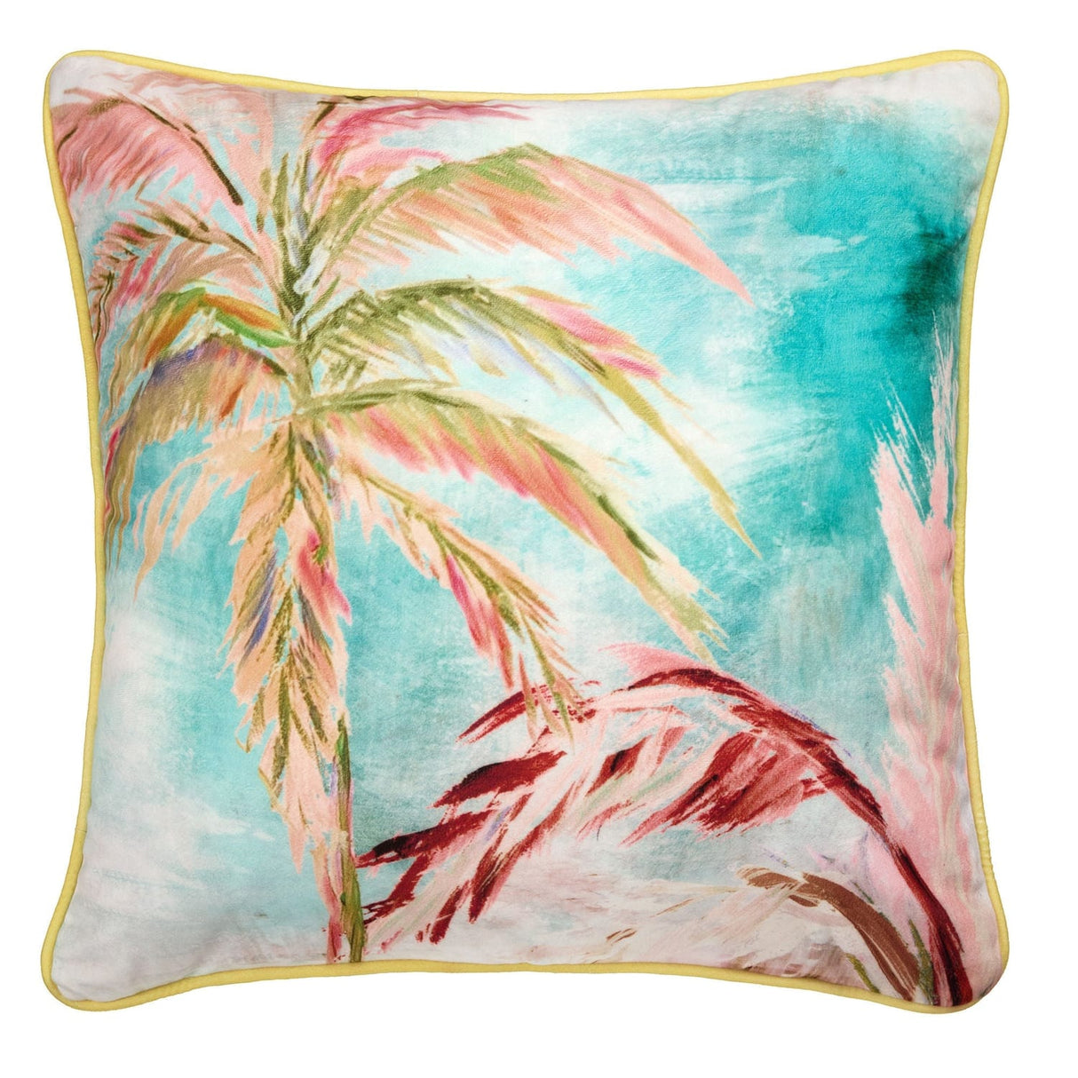 Leilani Floral Cushion Cover or Filled Cushion 55cm x 55cm - Leilani Cushion In Green 55 X 55Cm 2