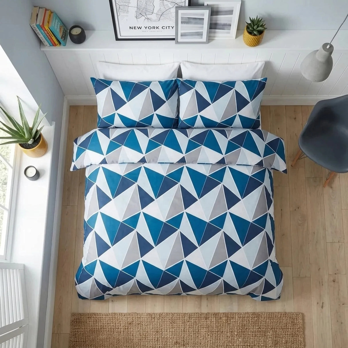 Leo Navy Duvet Cover Bedding Set-3