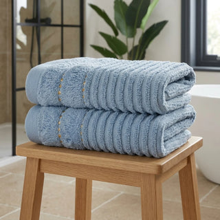 Linear 500gsm Sky Blue 100% Cotton Towels-4