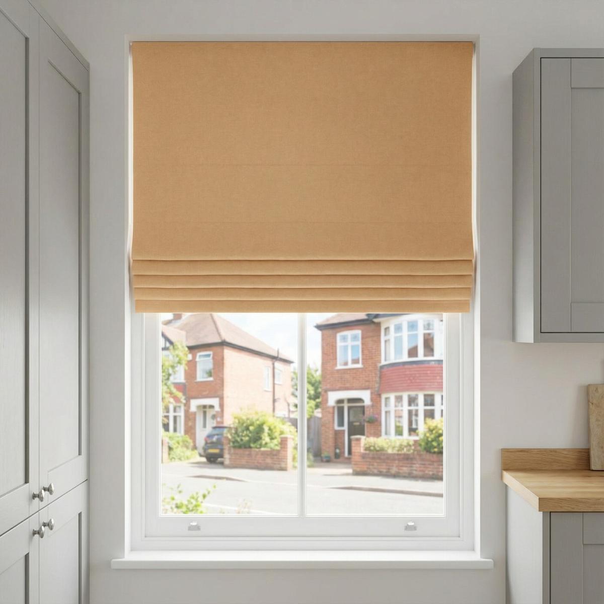 Lisbon Made to Measure Roman Blind Latte