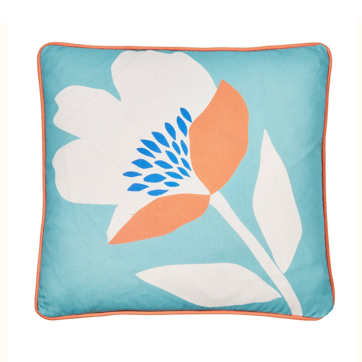Luna Outdoor Filled Cushion 43cm x 43cm - Duck Egg - Luna Outdoor Cushion In Duck Egg 43 X 43Cm 2