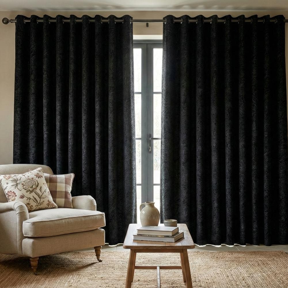 Lustre Made to Measure Curtains Black