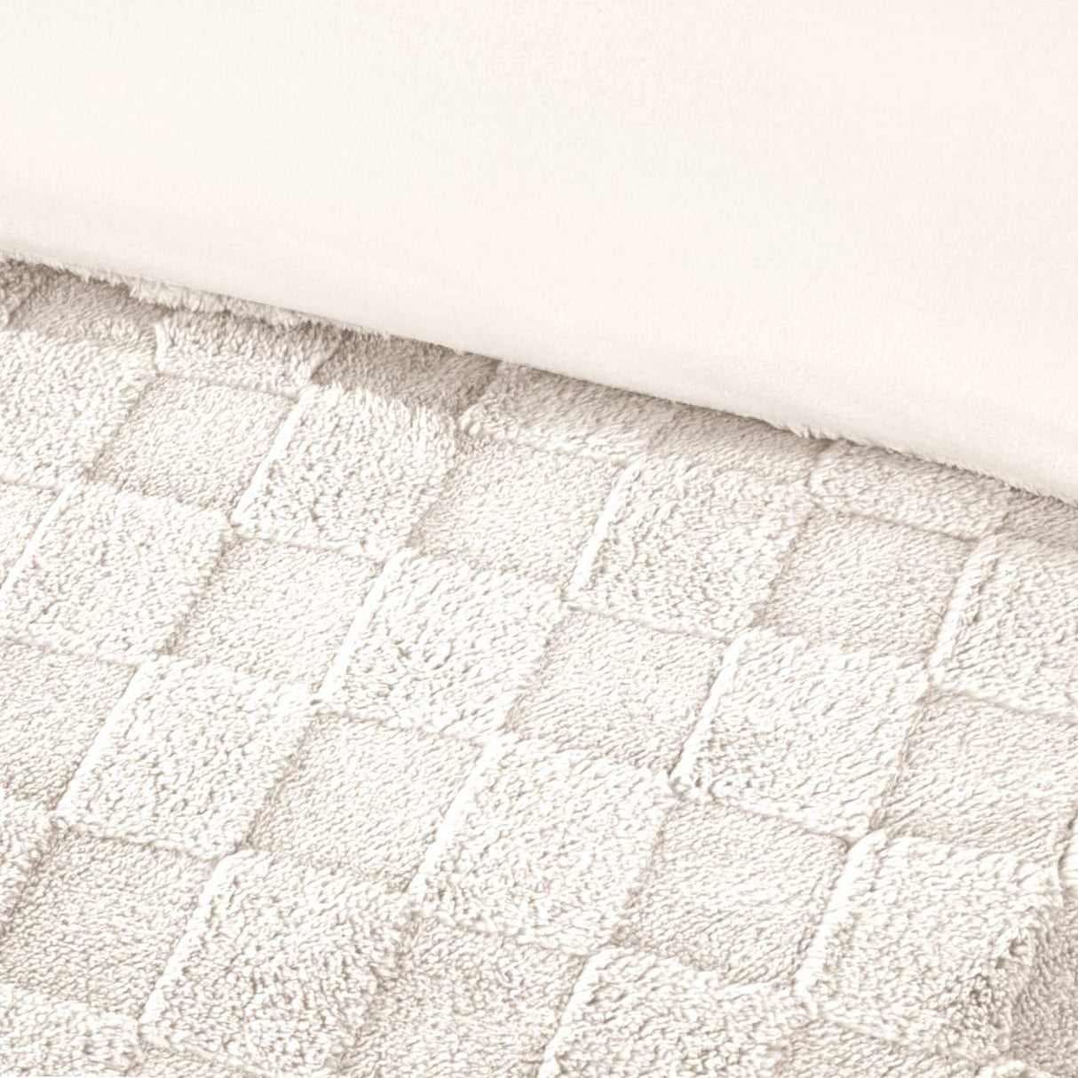 Check Teddy Fleece Duvet Cover Set by Rapport Home