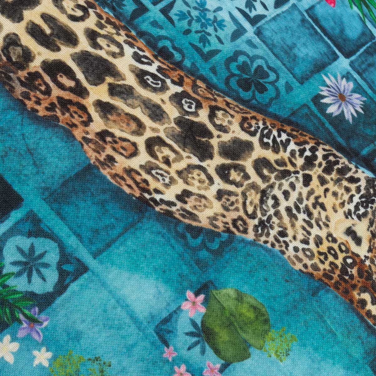 Majorelle Leopard Outdoor Cushion Cover / Filled Cushion 16" x 24" (40cm x 60cm) by Paoletti 5