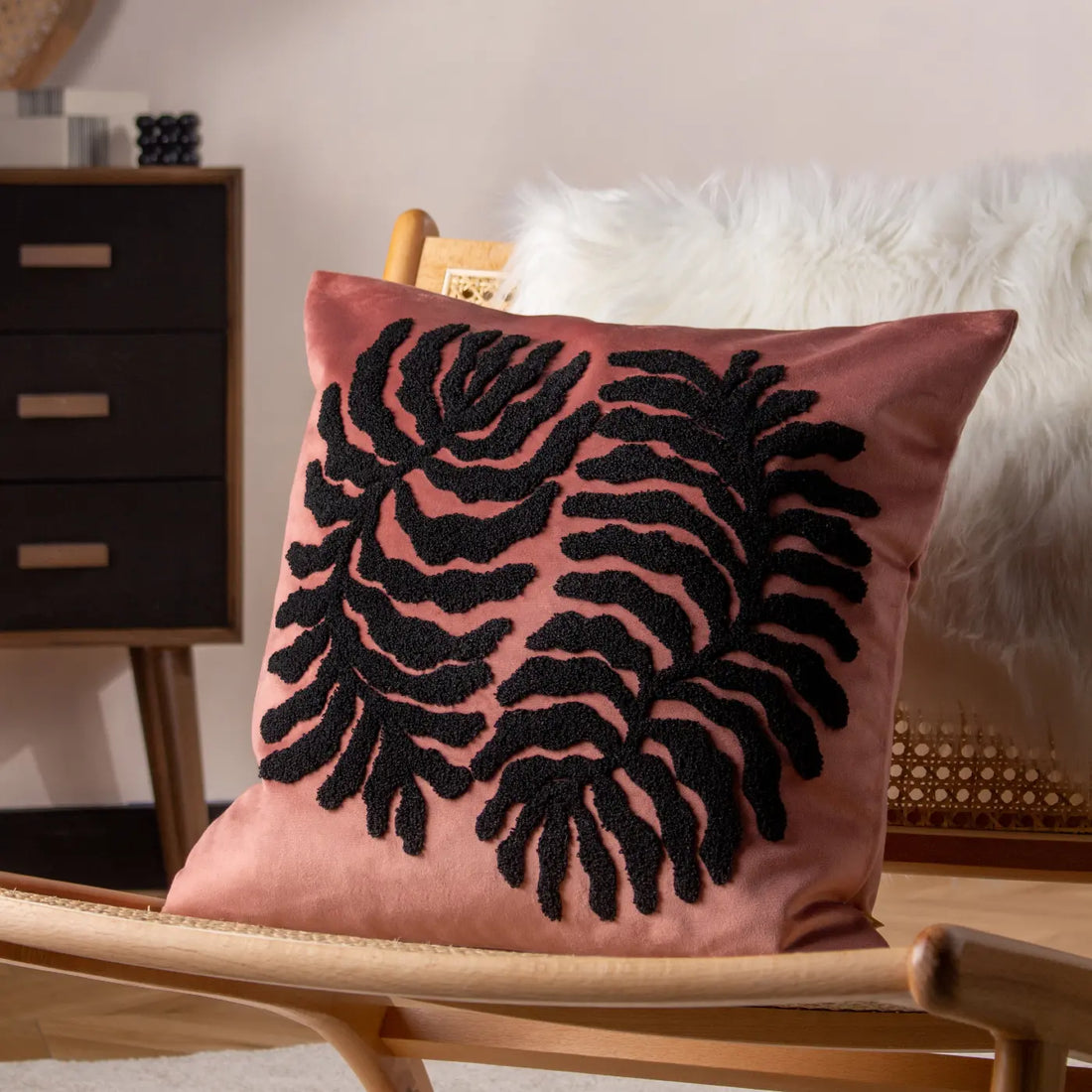 Maldive Velvet Brown Cushion Cover 45cm x 45cm