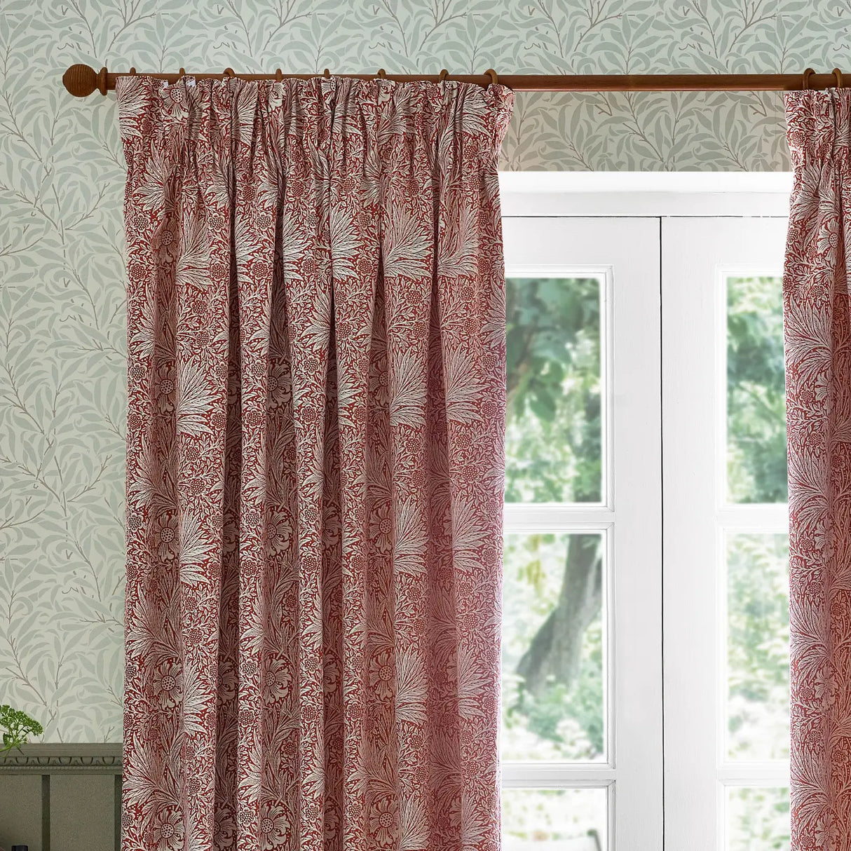 Marigold Tape Top Pencil Pleat Curtains by Morris & Co