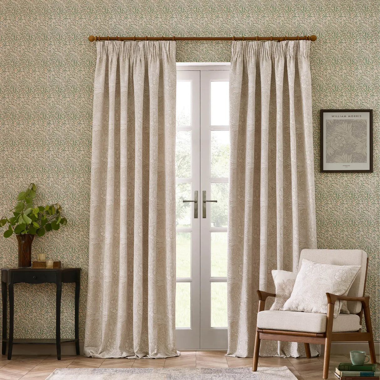 Marigold Tape Top Pencil Pleat Curtains by Morris & Co