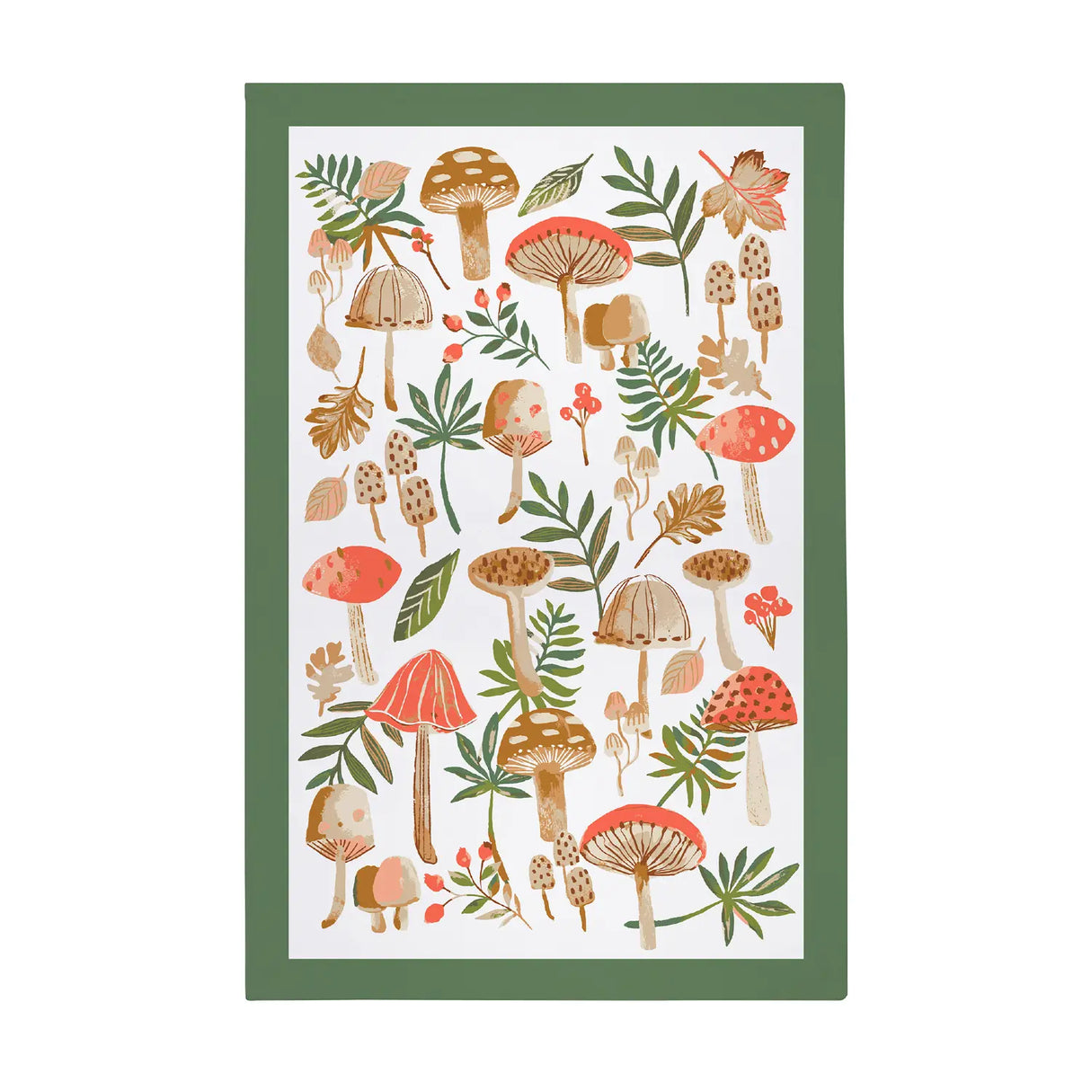 Mushrooms Cotton Tea Towel by Ulster Weavers