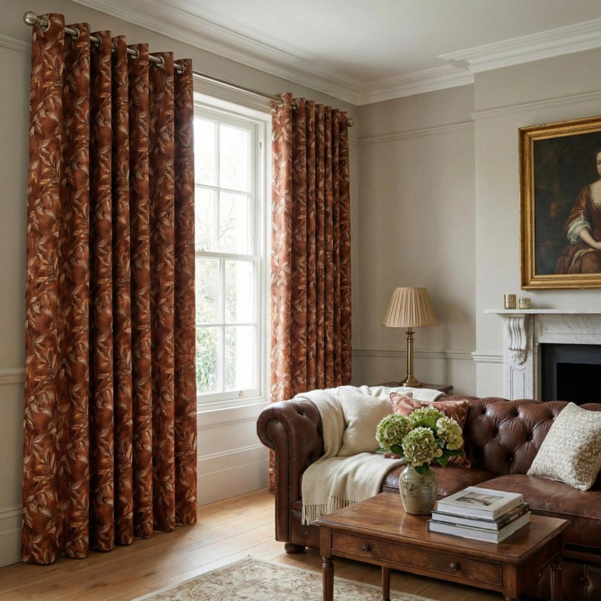 Madrid Made to Measure Curtains Terracotta