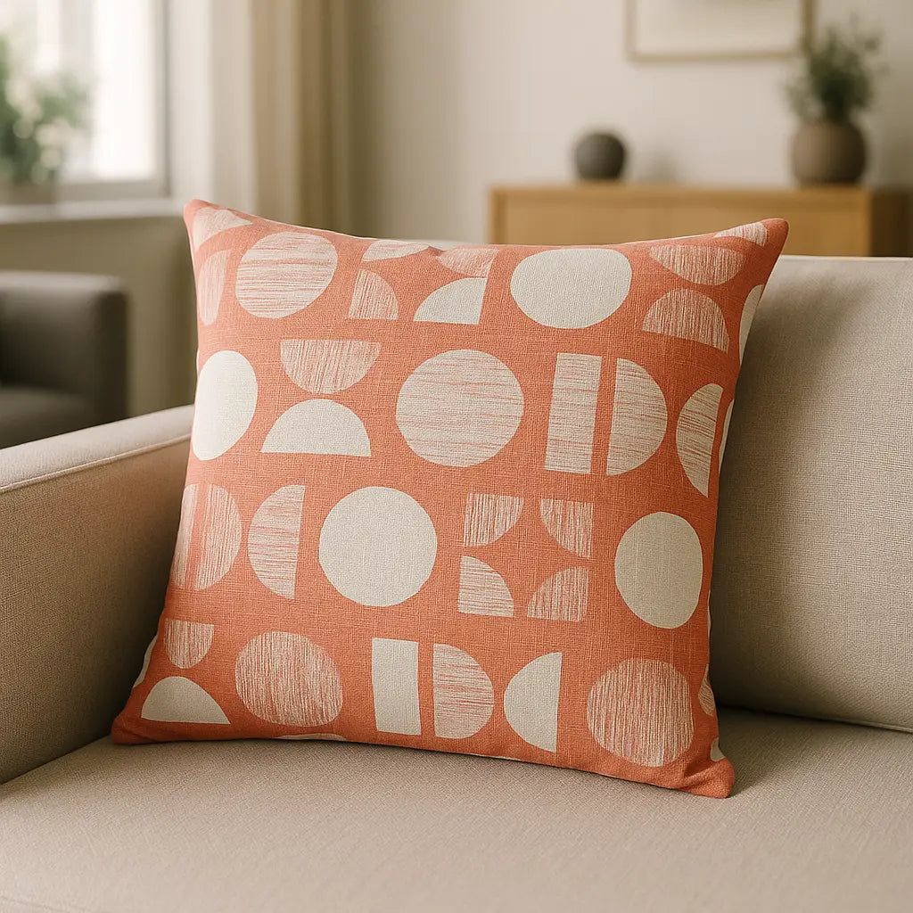 Malmo Geometric Pink Cushion Cover 43cm x 43cm