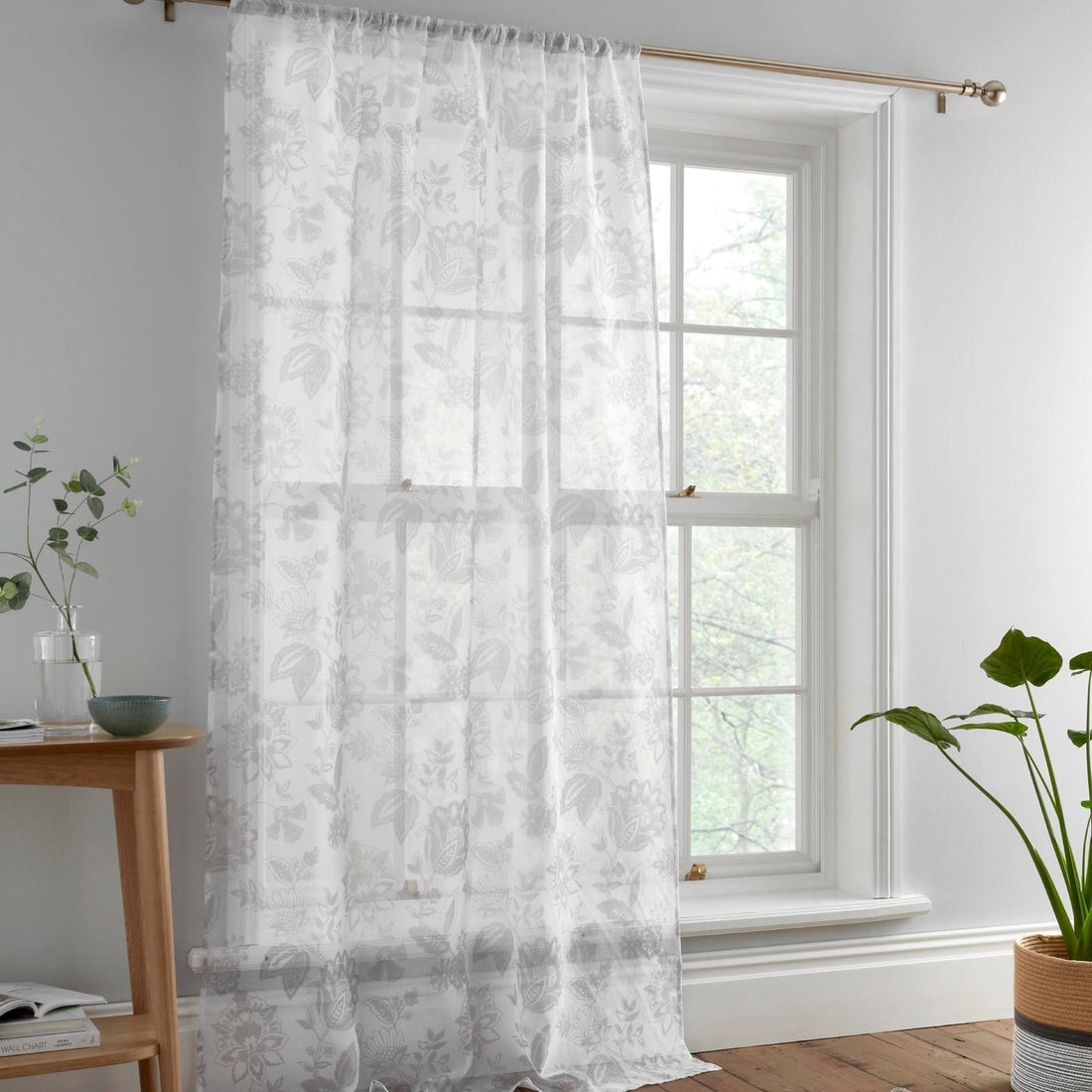 Marinelli Floral Voile Curtains Panel