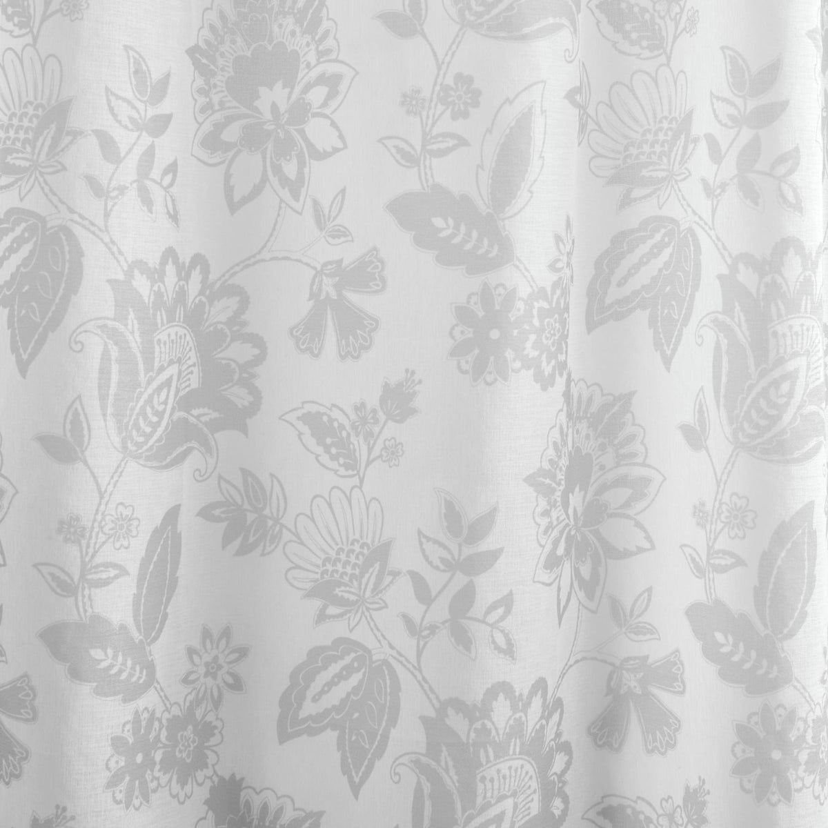 Marinelli Floral Voile Curtain Panel Printed - Marinelli Voile Panel In Grey 2