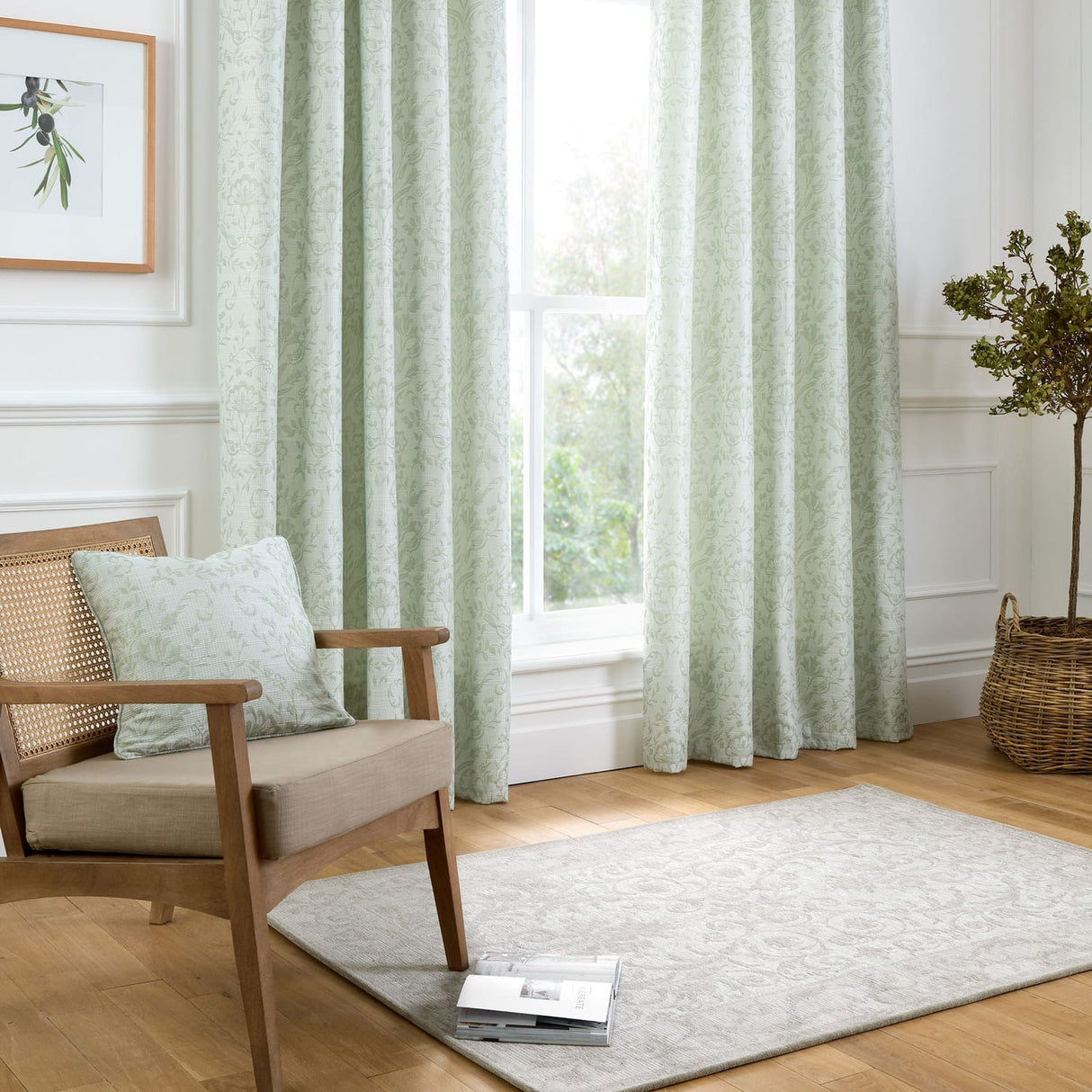 Marple Filled Cushion Decorative Scatter Cushion 43cm x 43cm - Sage Green - Marple Cushion In Sage Green 43 X 43Cm 2