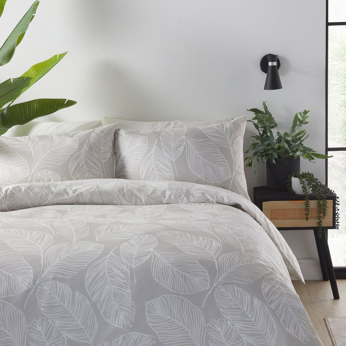 Matteo Easy Care Polycotton Duvet Cover Set - Natural - Matteo Duvet Cover Set In Natural 2