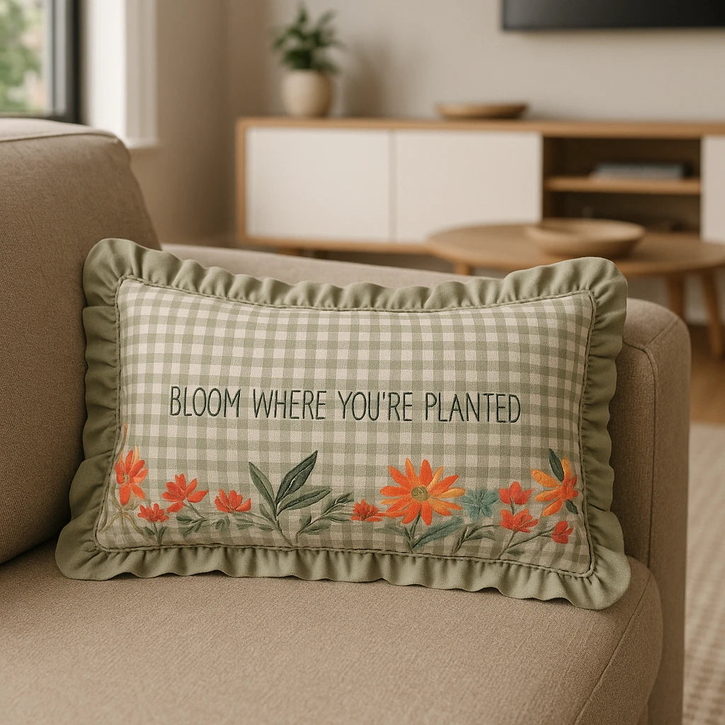 Meadow Haze Green Cushion Cover or Filled Cushion 30cm x 50cm