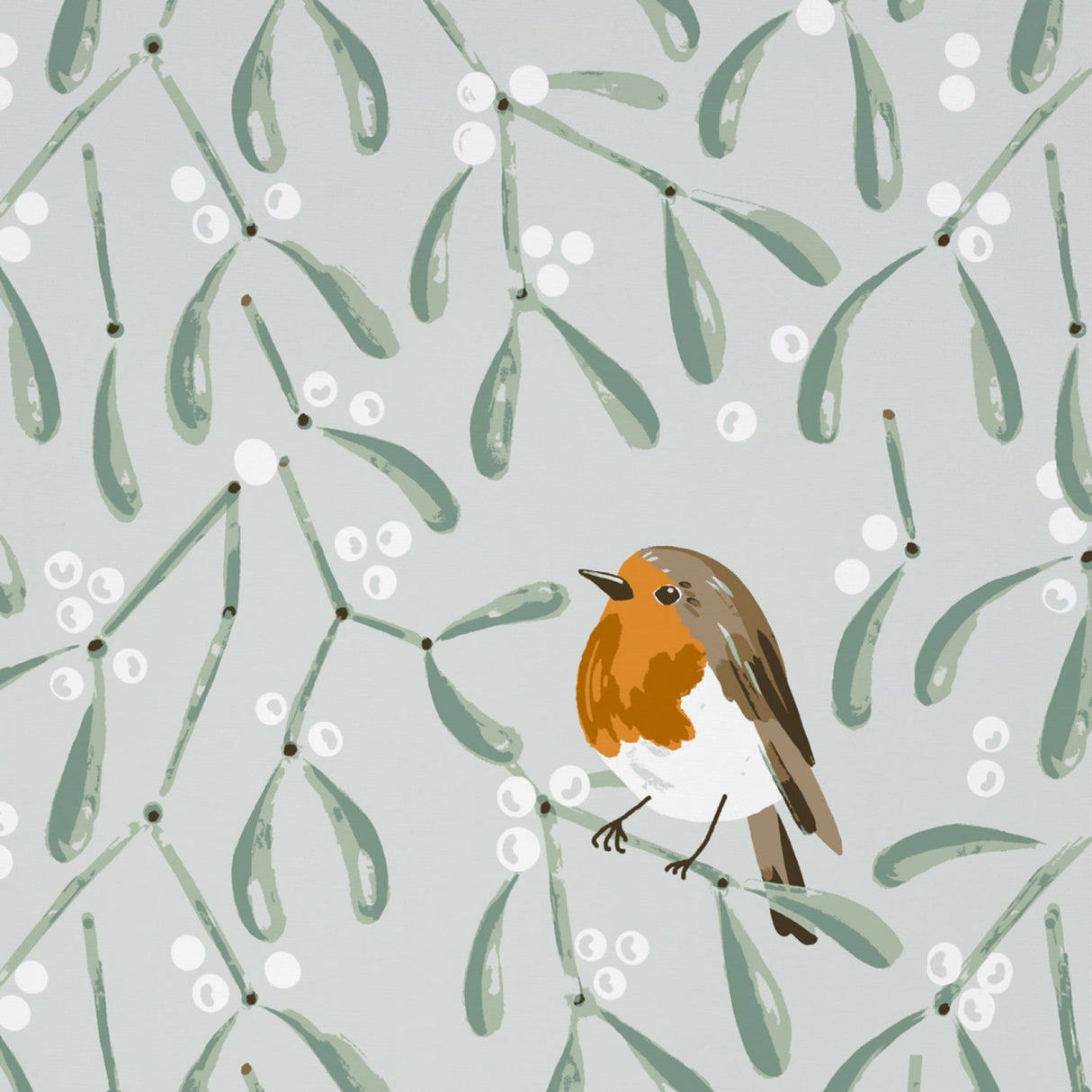 Ulster Weavers Mistletoe & Robin Christmas Recycled Cotton Blend Tea Towel