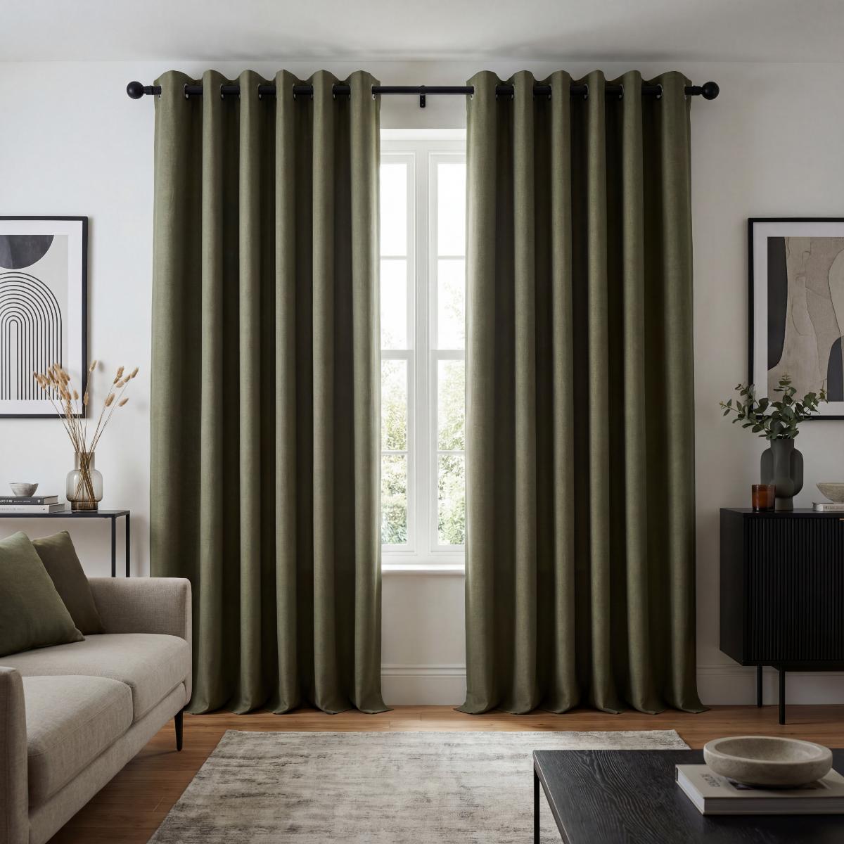 Monaco Made to Measure Curtains Soft Fern