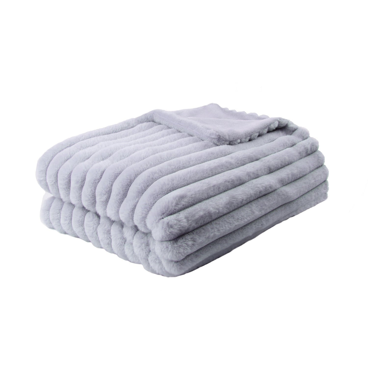 Hygge Morritz Faux Fur Cosy Reversible Throw – Grey – 130cm x 180cm - Morritz Throw In Grey 130 X 180Cm 3