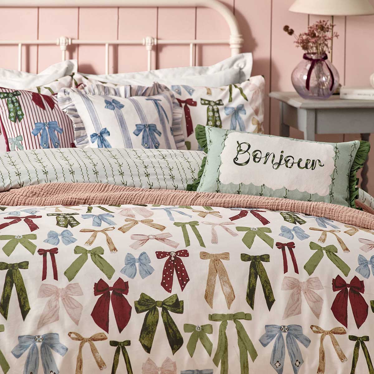 Noortje Bows Duvet Cover Set by furn.