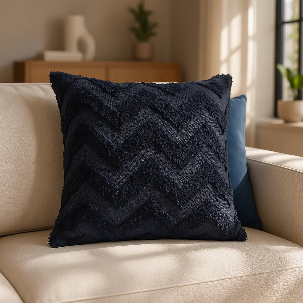 Nyla Zig Zag Cushion Cover 17x17" (43x43cm) by Emma Barclay 10