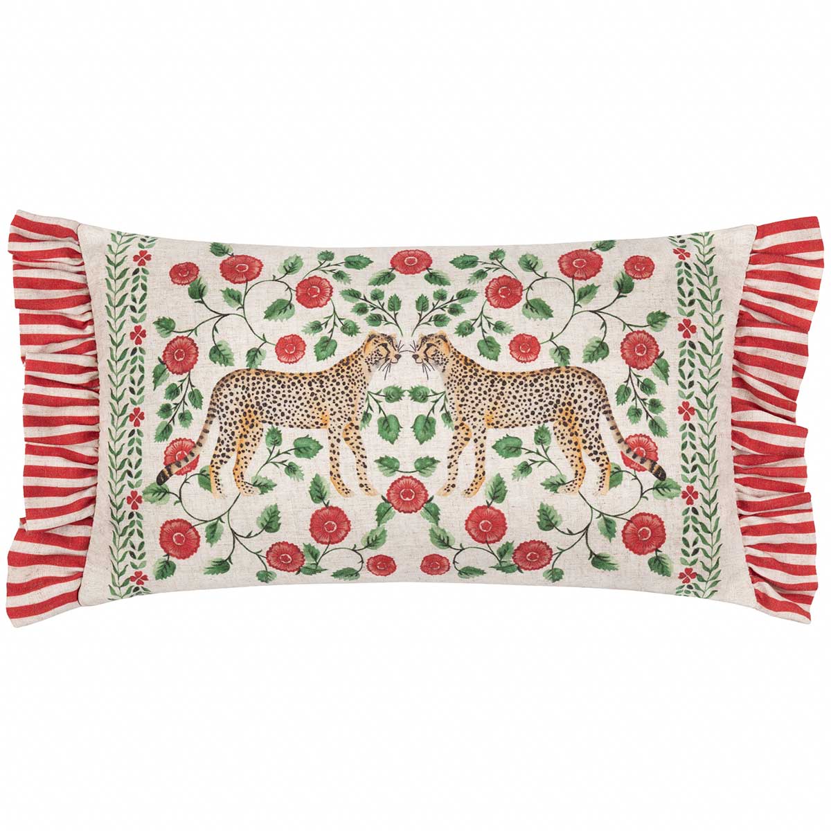 Okara Leopards Cushion Cover / Filled Cushion 12" x 20" (30cm x 50cm) by Wylder Tropics 3