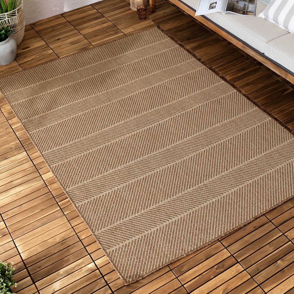Pentle Jute Effect Rug by Yard
