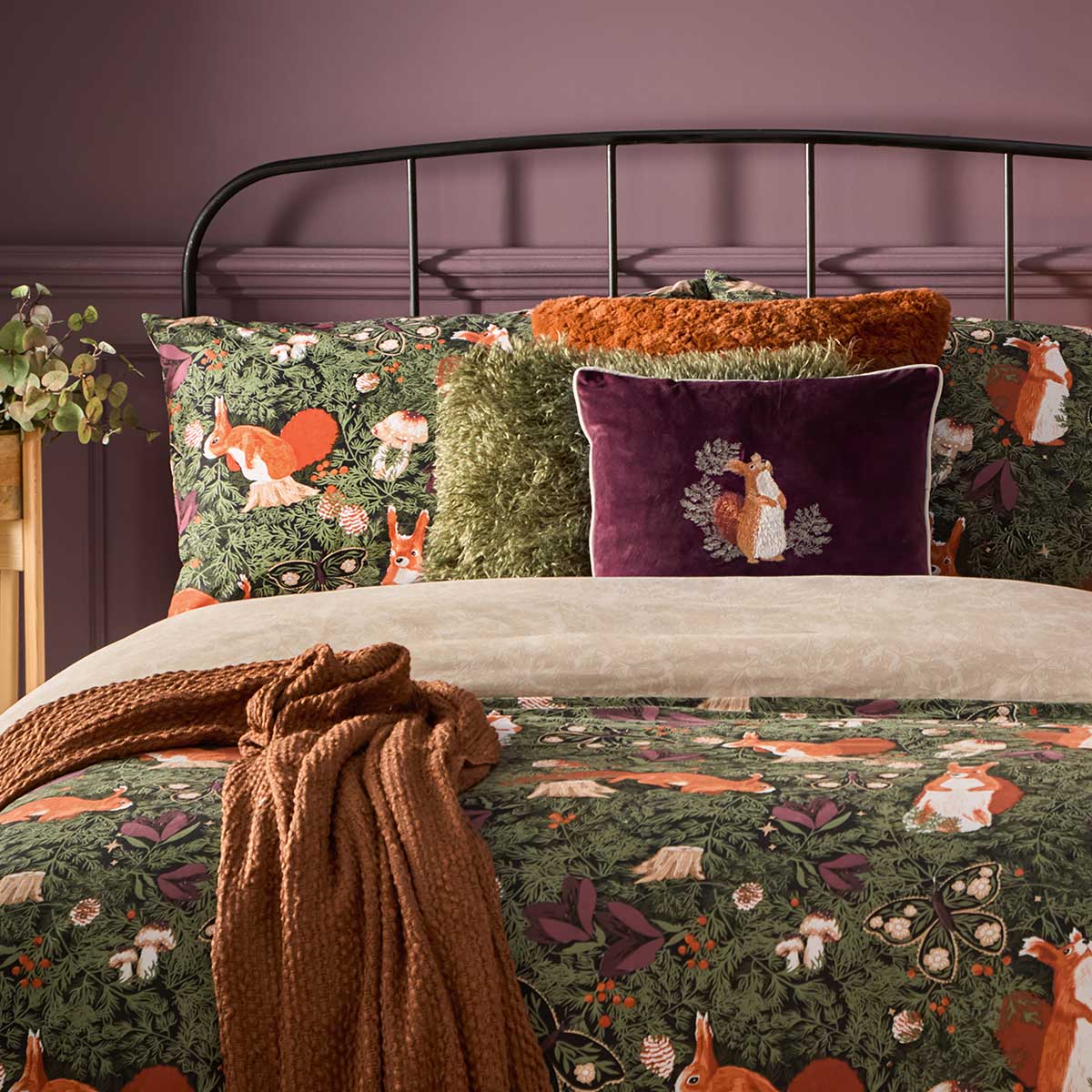 Pineberry Forest Cushion Cover / Filled Cushion 18" x 18" (45cm x 45cm) by furn. 2