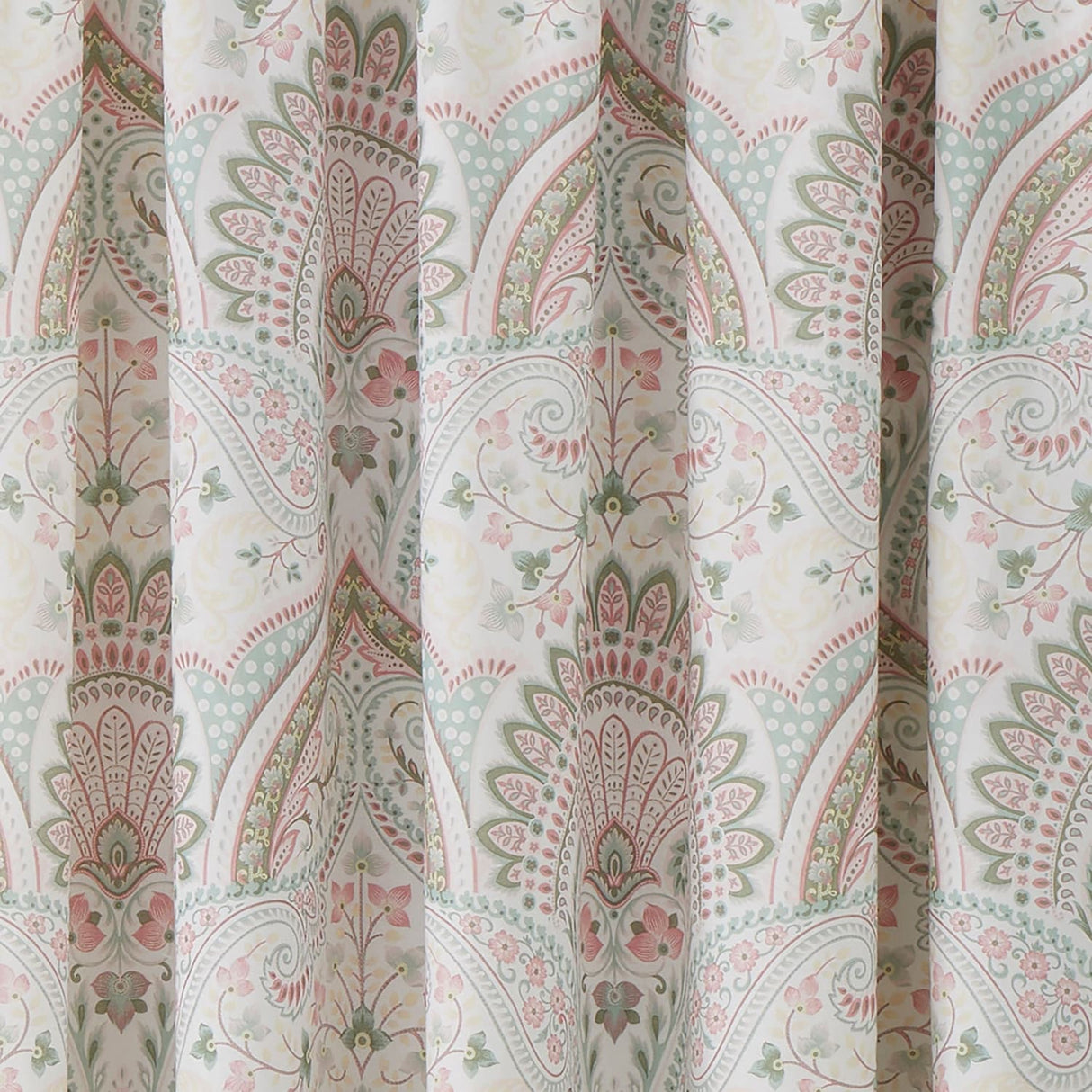 Palais Lined Pencil Pleat Tape Top Curtains Thermal Light Filtering - Green - Palais Pencil Pleat Curtains In Green 3