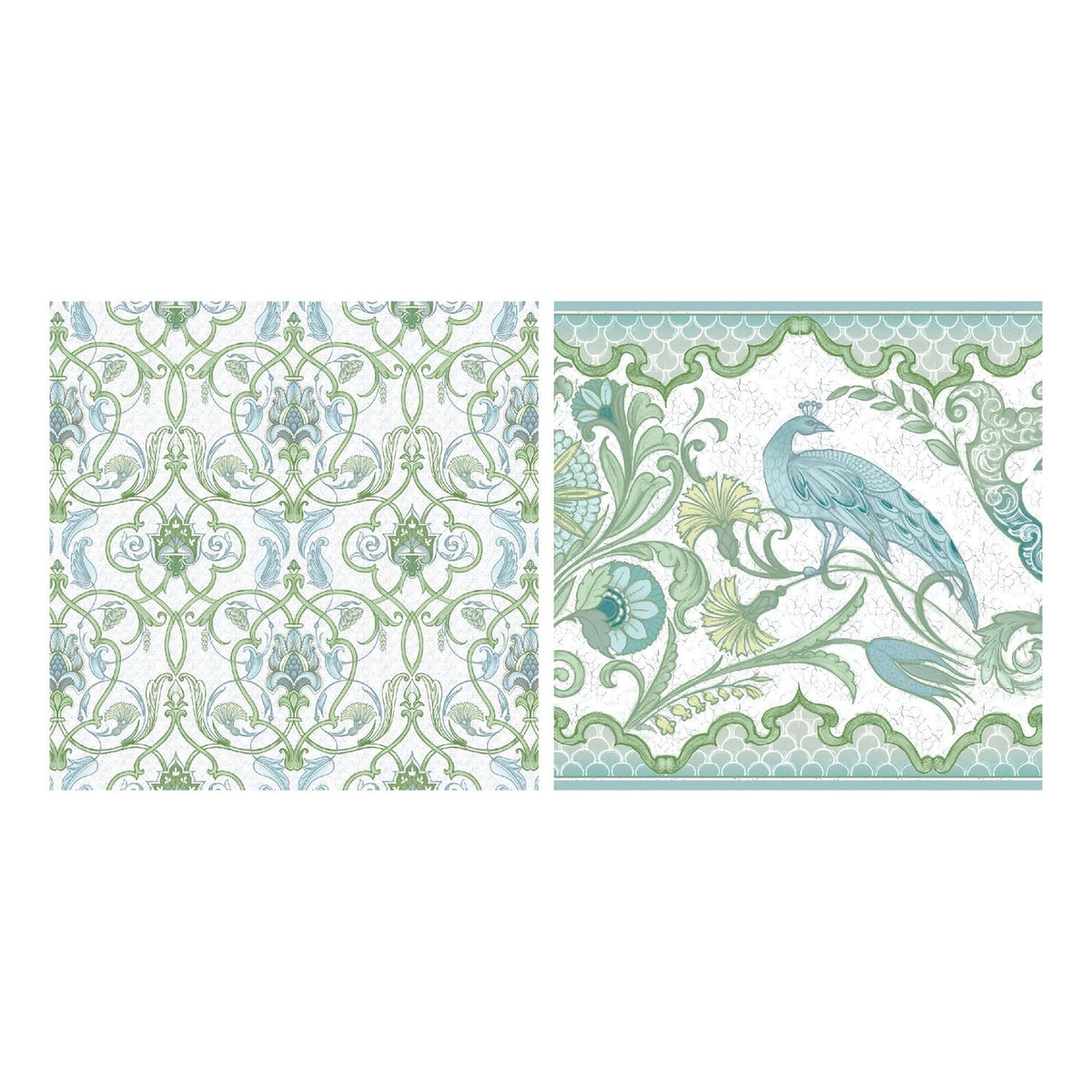 Laurence Llewelyn-Bowen Palm Court Green Paisley Napkin 4 Pack - Palm Court Napkins 4 Pack In Green 3