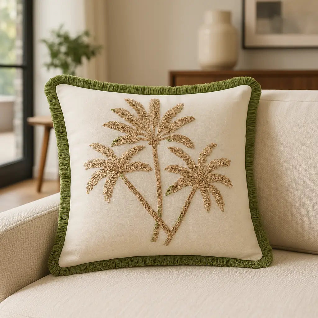 Palm Green Cushion Cover or Filled Cushion 45cm x 45cm