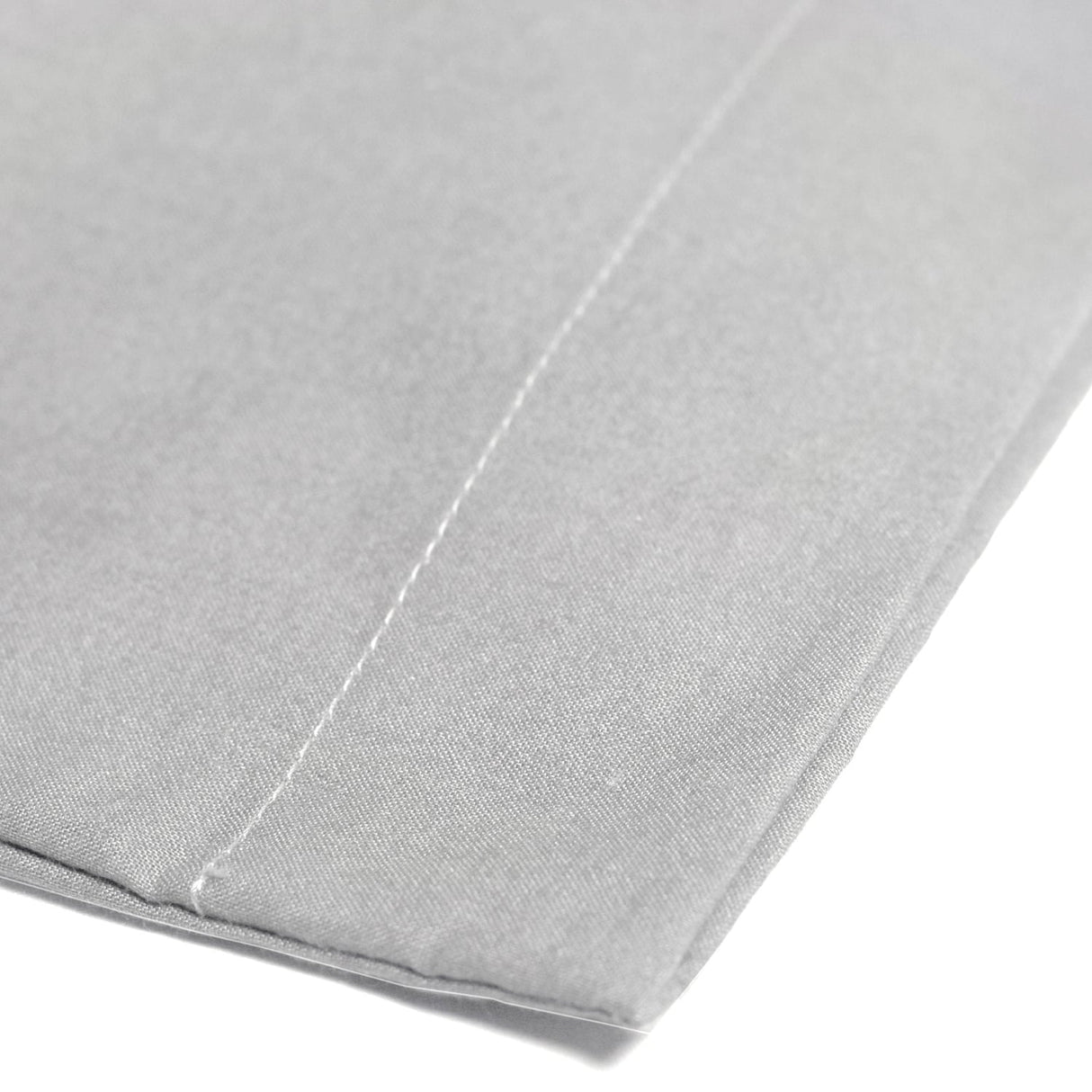 Plain Dye Polycotton Housewife Pillowcases Pair - Plain Dyed Pair Of Housewife Pillowcases In Silver 50 X 75Cm 3