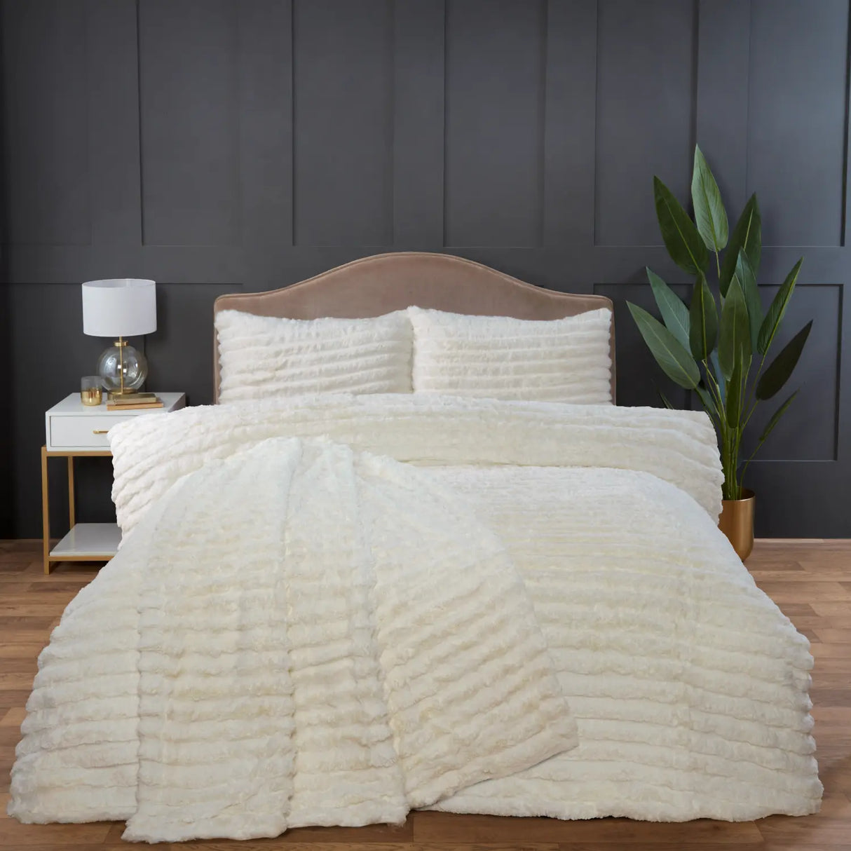 Rabbit Faux Fur Duvet Cover Set by Rapport Home
