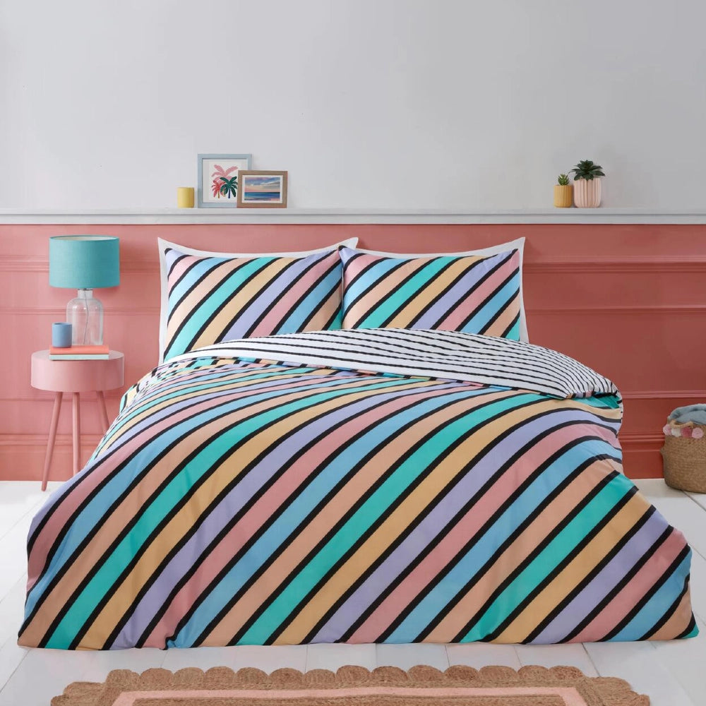 Oxford Stripe Duvet Cover Set by Rapport Home