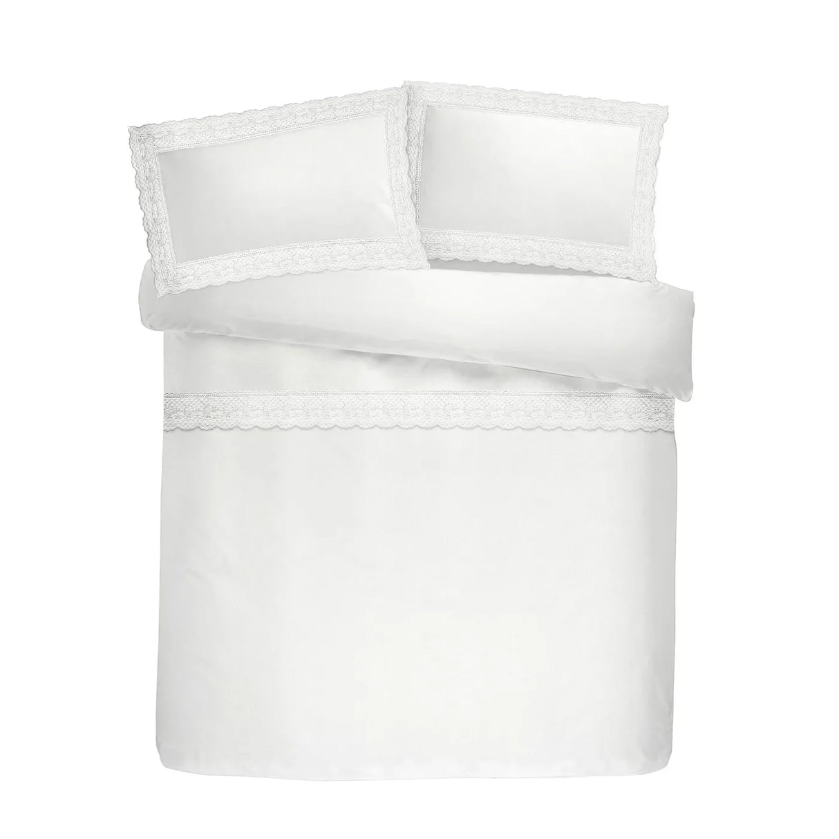 Renaissance Duvet Cover Set in White - Double