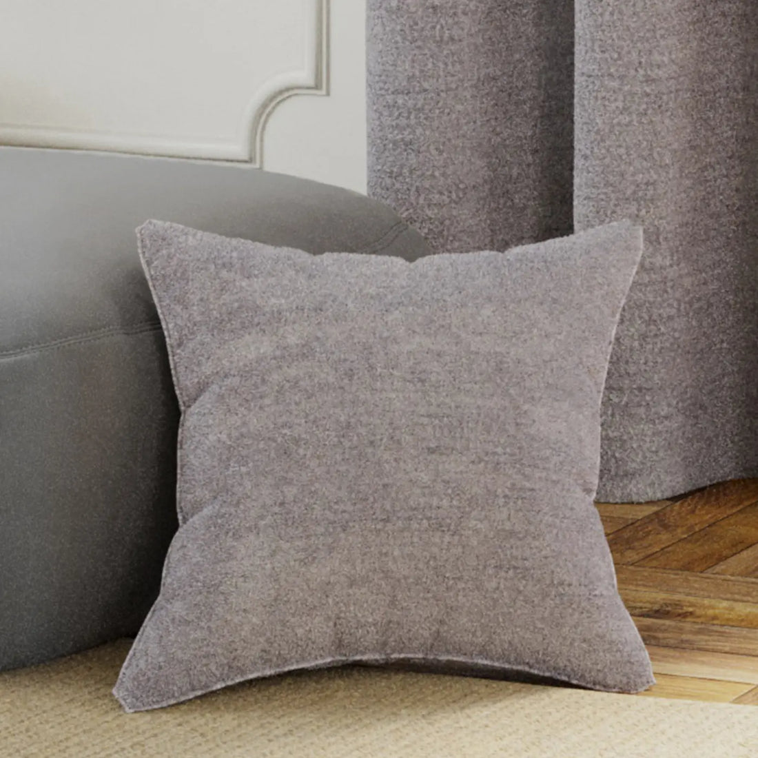 Royale Boucle Silver Cushion Cover 43cm x 43cm