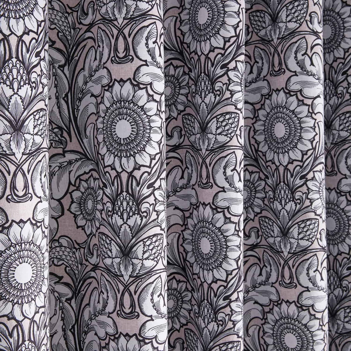 Laurence Llewelyn-Bowen Romilly Floral Velvet Blackout Eyelet Curtains Light Filtering Printed - Romilly Eyelet Curtains In Natural 3