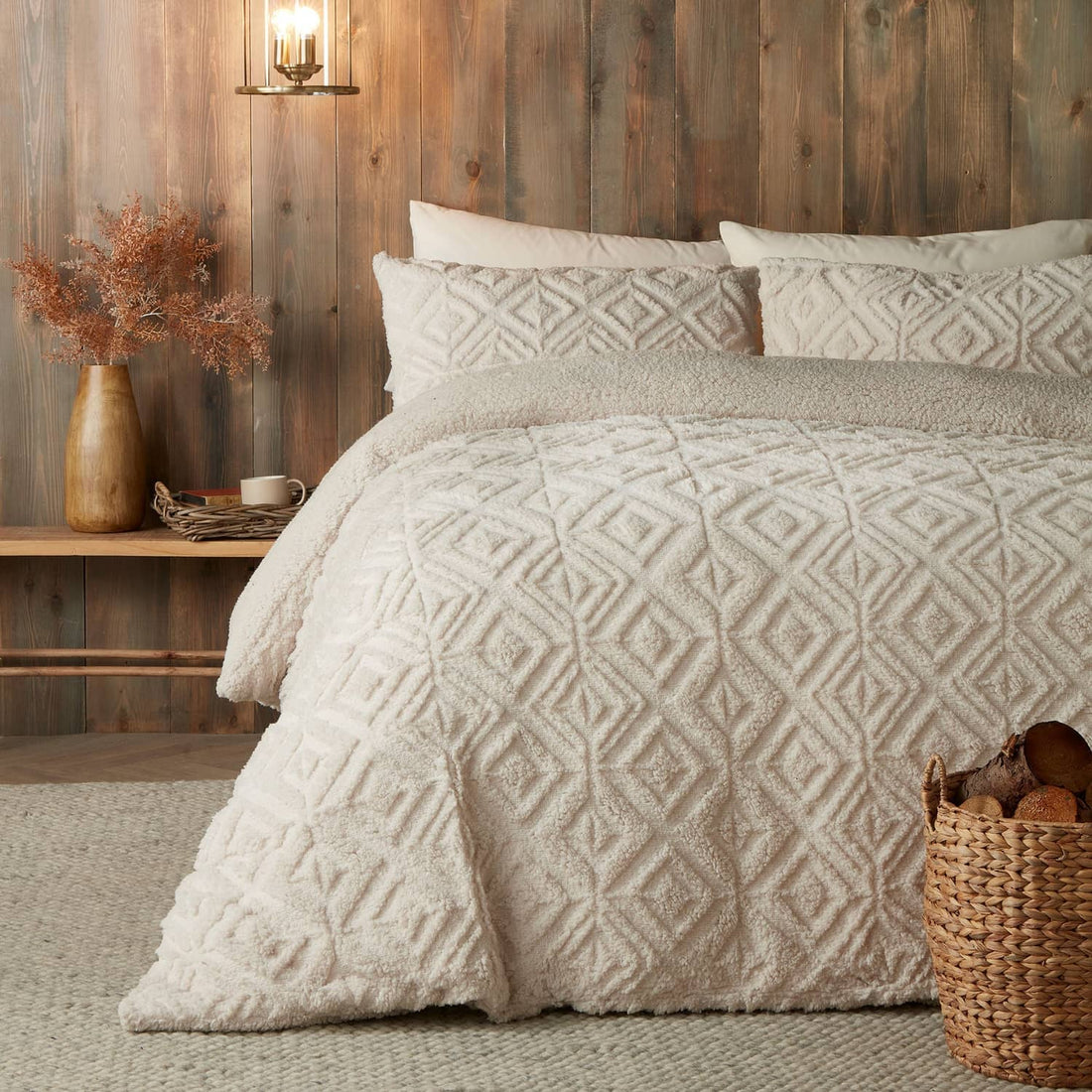 Snug Romo Cosy Natural Fleece Duvet Cover Bedding Set