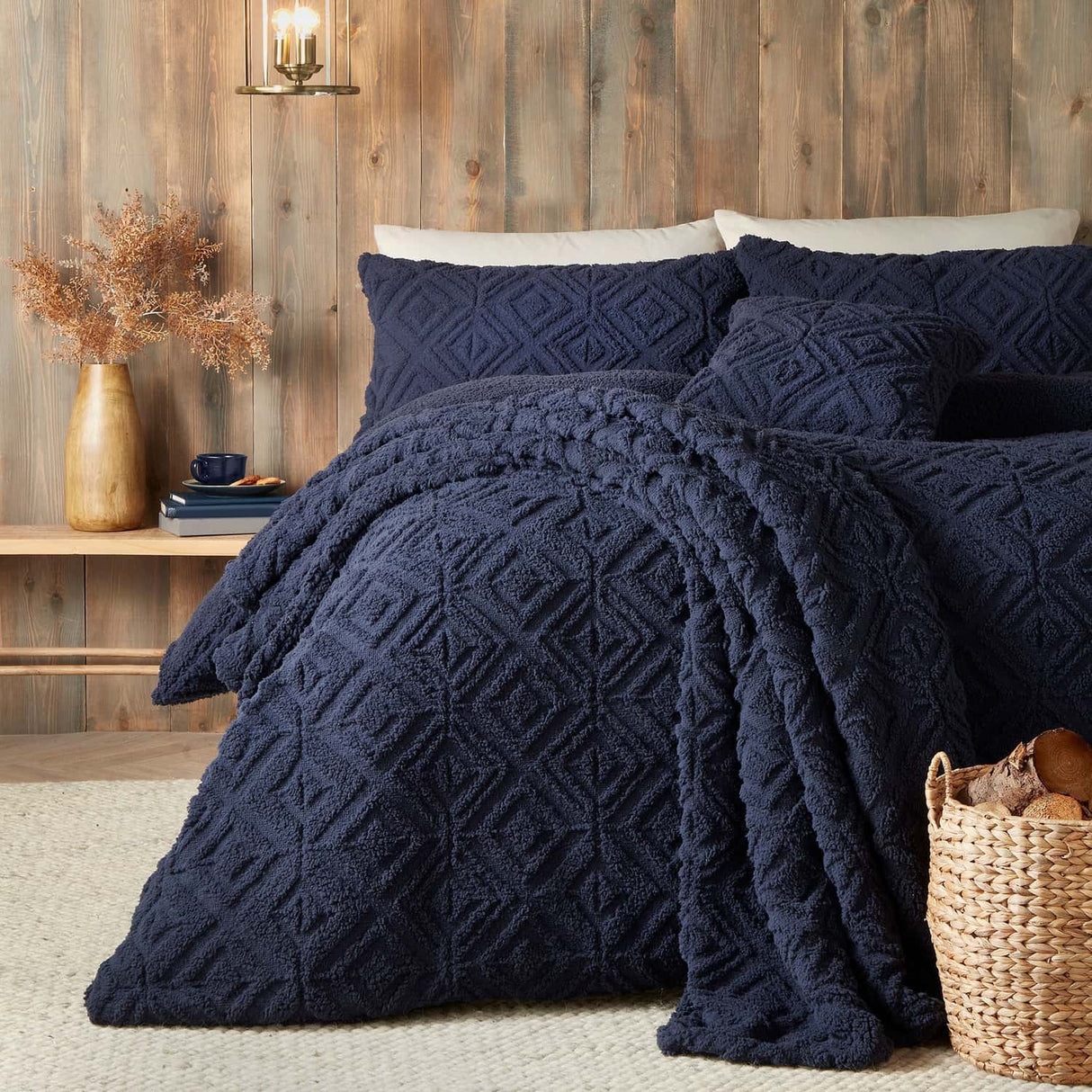 Snug Romo Cosy Fleece Reversible Throw – Navy – 130cm x 180cm - Romo Throw In Navy 130 X 180Cm 2