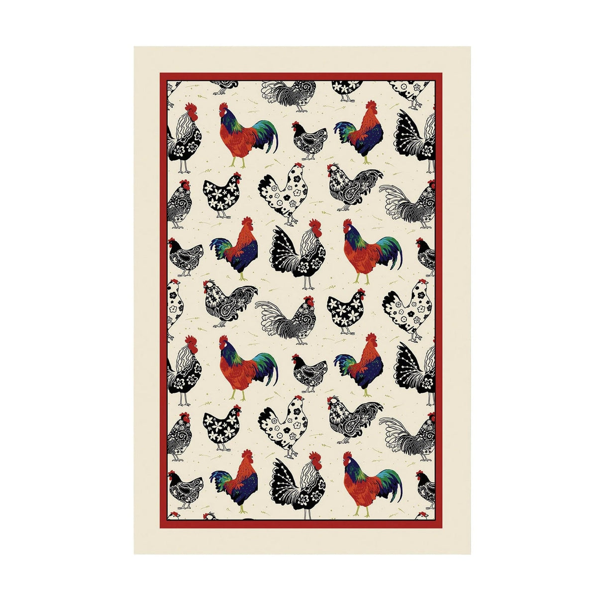 Ulster Weavers Rooster Luxury 100% Cotton Tea Towel - Rooster Cotton Tea Towel In Cream 2